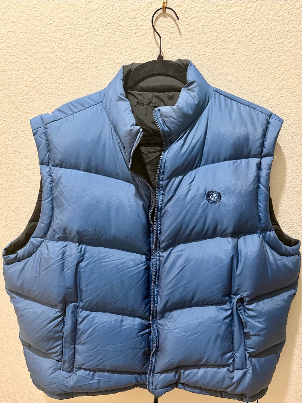Bit & Bridle Ladies XXL Blue Down Puffer Vest Equestrian Horse Western